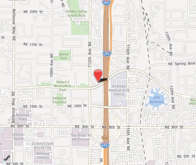 Location Map: 1200 112th Avenue NE Bellevue, WA 98004